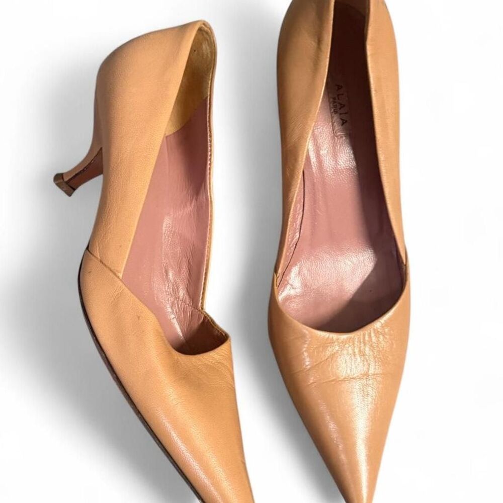Azzedine-alaia Women's Tan and Orange Courts